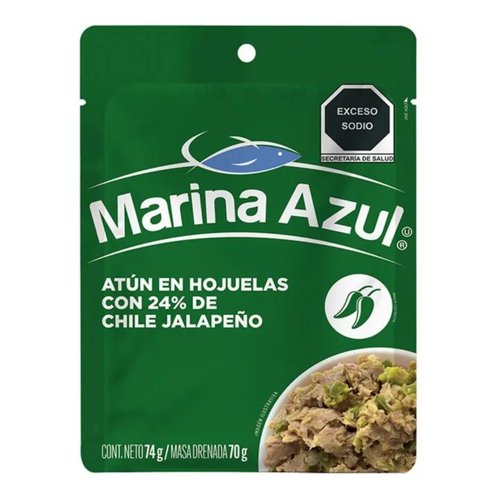 Atun Pouch Con Jalapeños Marina Azul 74 g