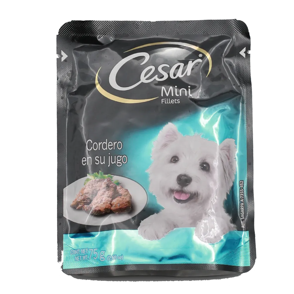 Alimento Humedo Para Perro Pouch Cordero Cesar 75 g