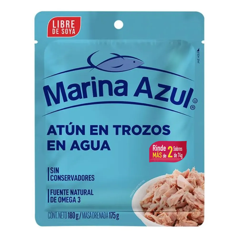 Atun Pouch En Agua Marina Azul 180 g