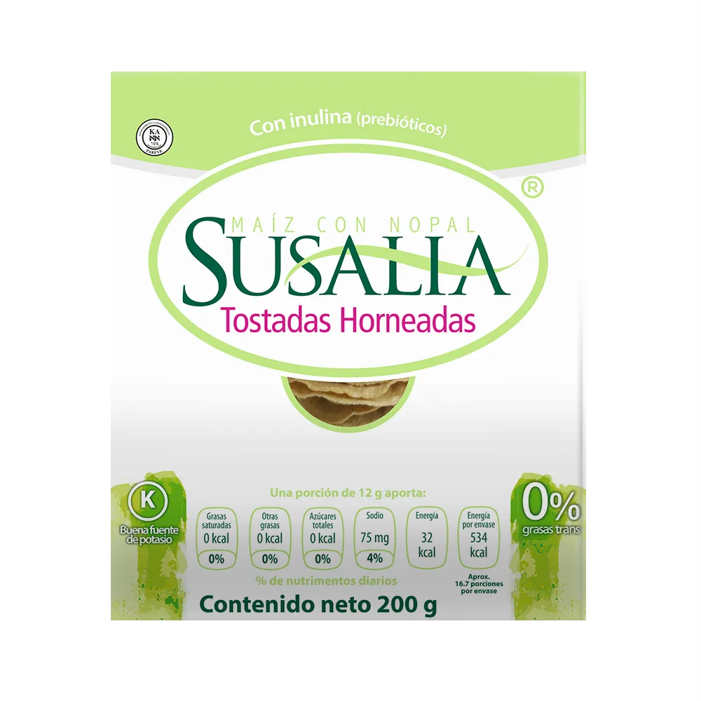 Tostadas Horneadas Maiz Y Nopal Susalia 200 g