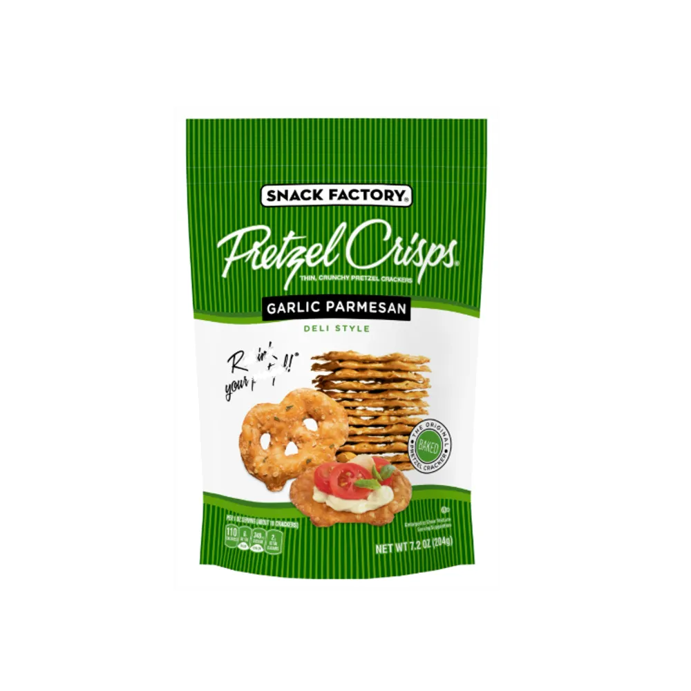 NP PRETZEL CRISPS AJO PARMESANO SNACK FACTORY 7.2 ONZAS