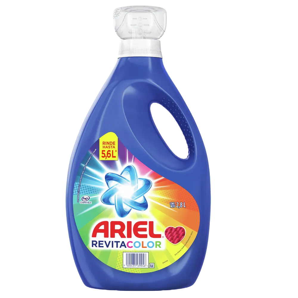 Detergente Liquido Concentrado revitacolor Ariel 2.8 lt