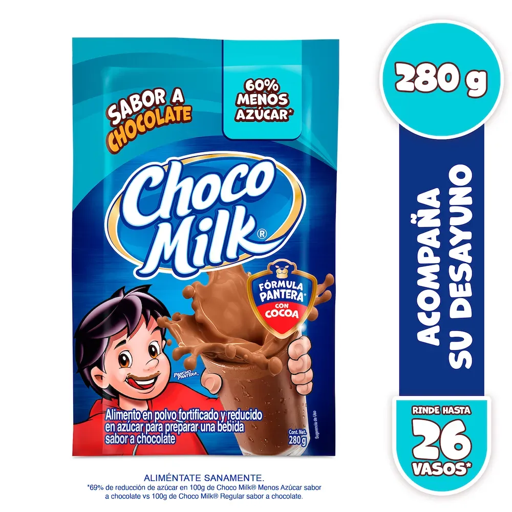 Modificador De Leche Chocolate 50% Menos CHOCOLATE 50% MENOS Chocomilk 280 g