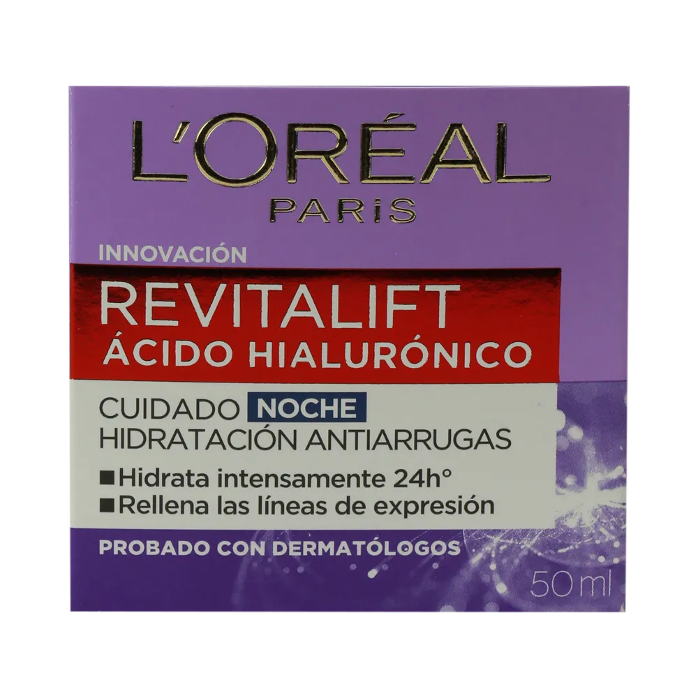 Crema Facial Revitalift Noche Acido Hialuronico Revitalift 50 Ml
