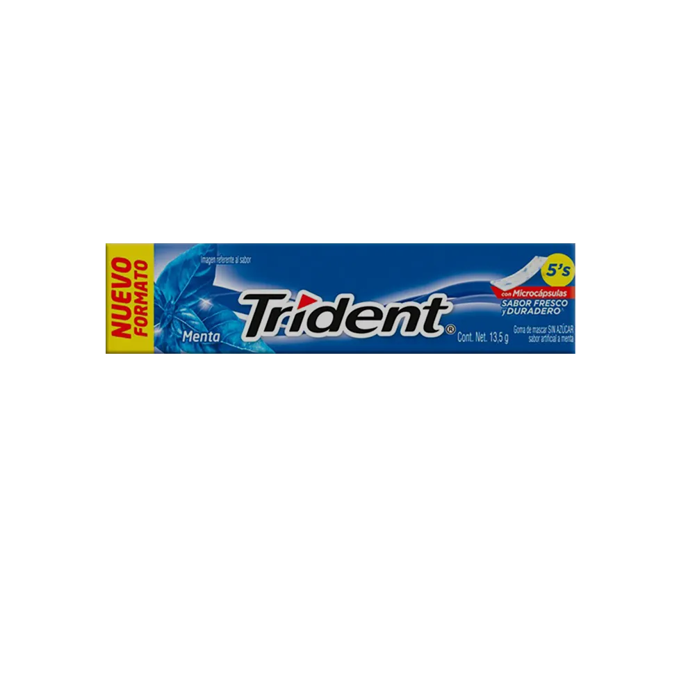 Goma De Mascar Menta 5S Trident 13.5 g