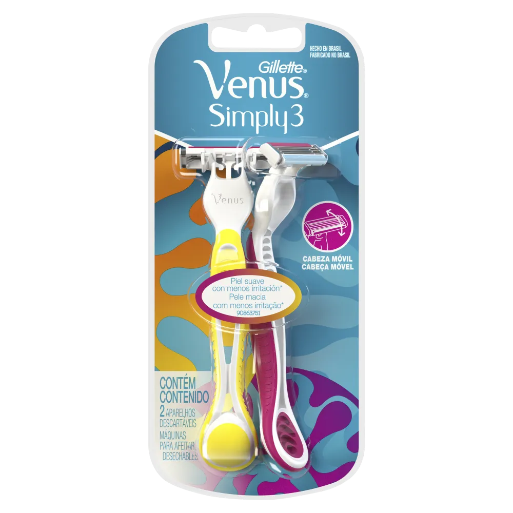 Rastrillo Desechable Venus Simply 3 Venus Suave 2 Pza