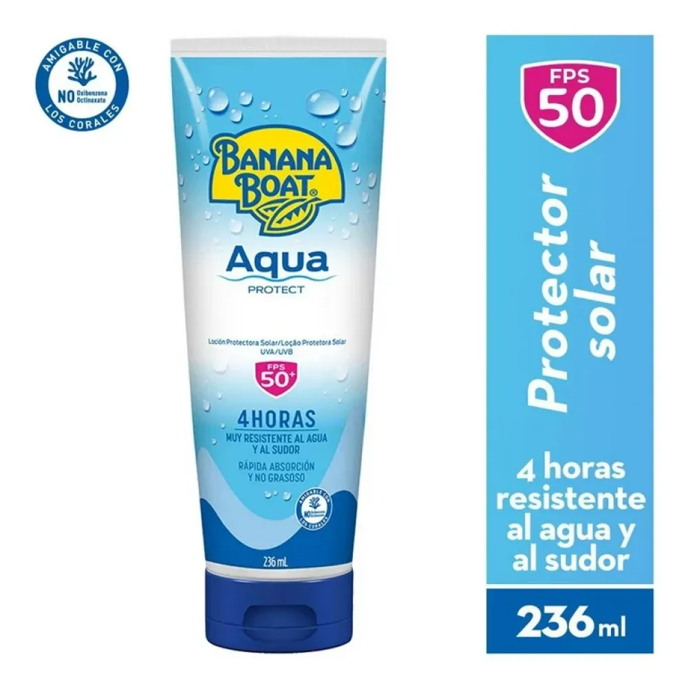 Protector Solar Fps 50+ Aqua Protect Banana Boat 236 Ml