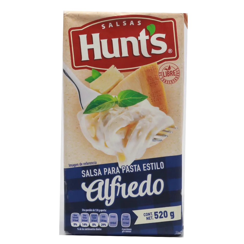 Salsa Para Pasta Alfredo Hunts 520 Gr