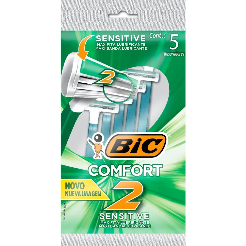 Rastrillo Desechable Comfort 2 Sensitive Bic 5 Pza