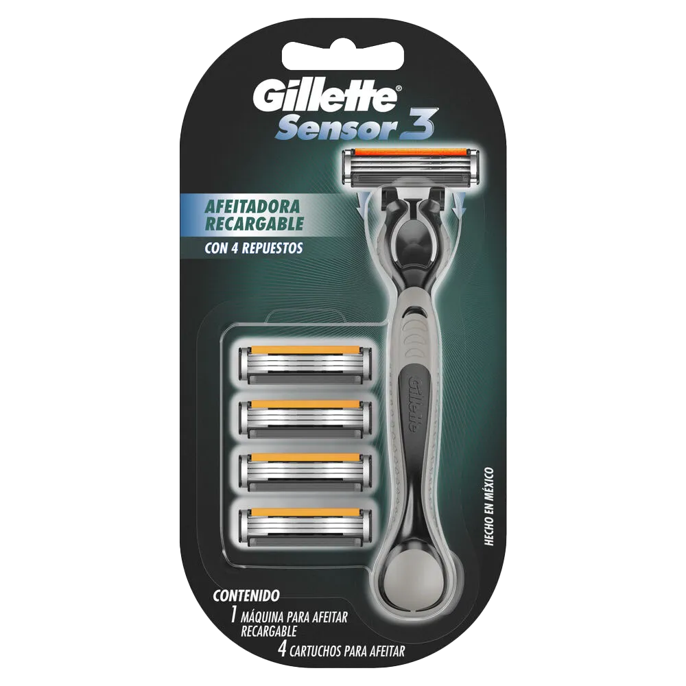 Maquina Afeitar Sensor 3 Hybrid 4 Ca Gillette 1 Pza