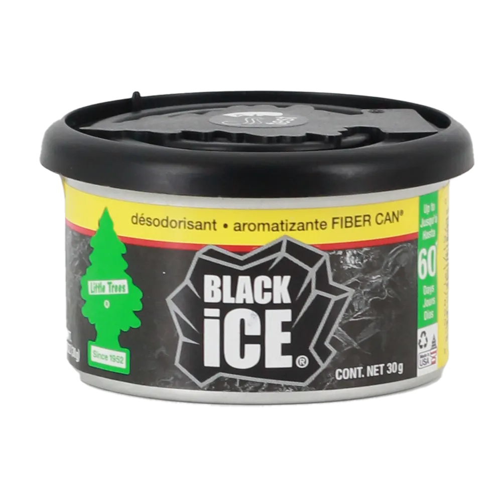 Aromatizante Lata Fiber Can Black Ice Little Trees 1 Pz