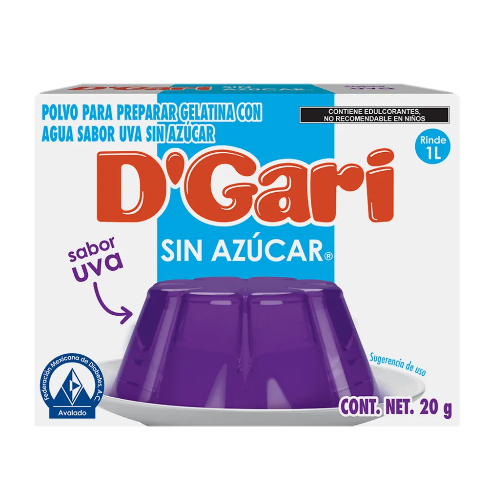 Gelatina Light Uva Dgari 20 Gr
