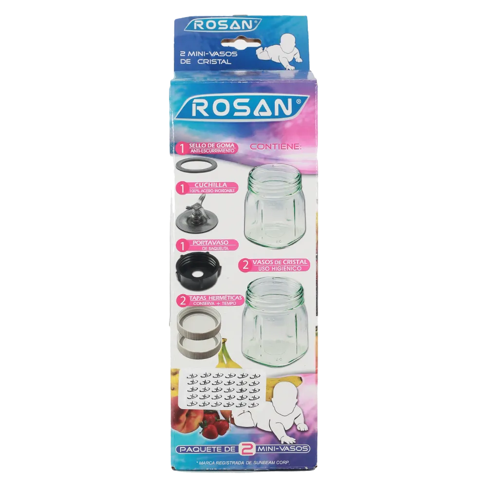Mini Vaso Rosan Cristal Completo Y Repuesto Rosan 1 Pz