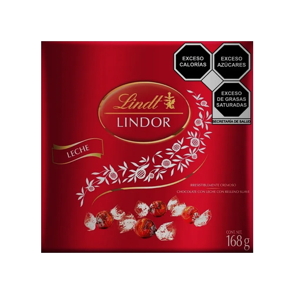 ESTUCHE ROJO CHOCOLATE CON LECHE LINDT 168 GRAMOS