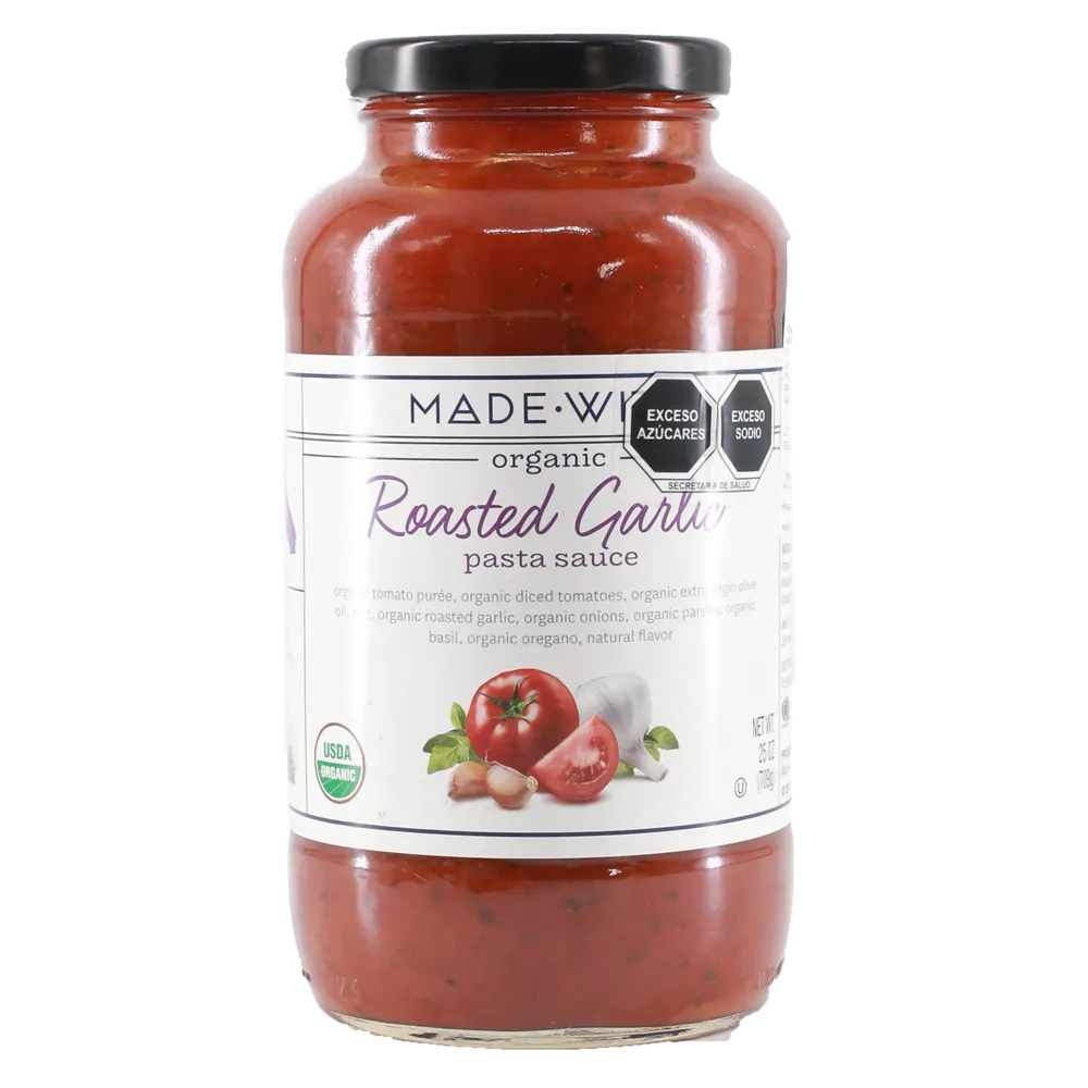 Salsa Para Pasta Organica Roasted Garlic Made With 24 oz