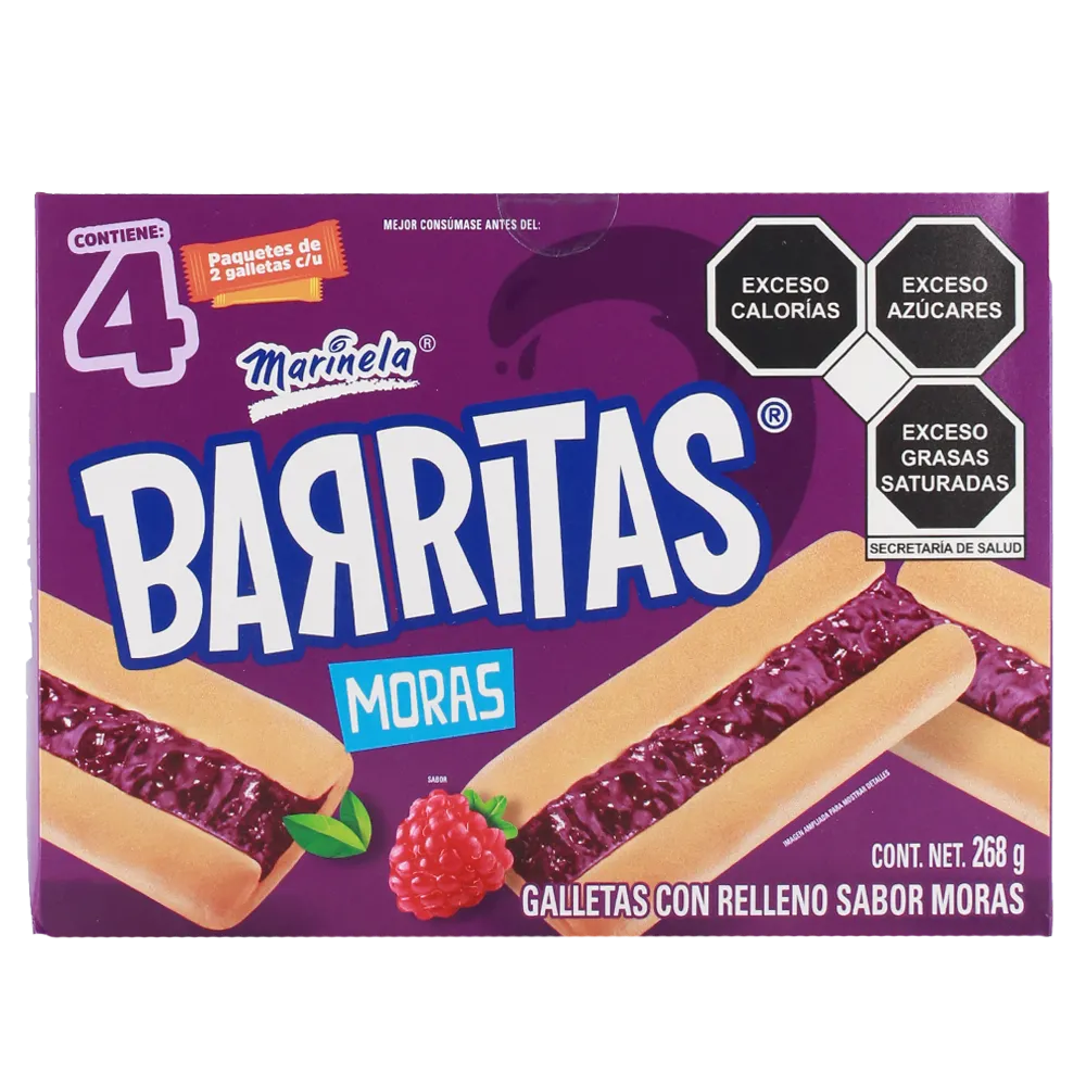 Galleta Barritas Moras Marinela 268 g