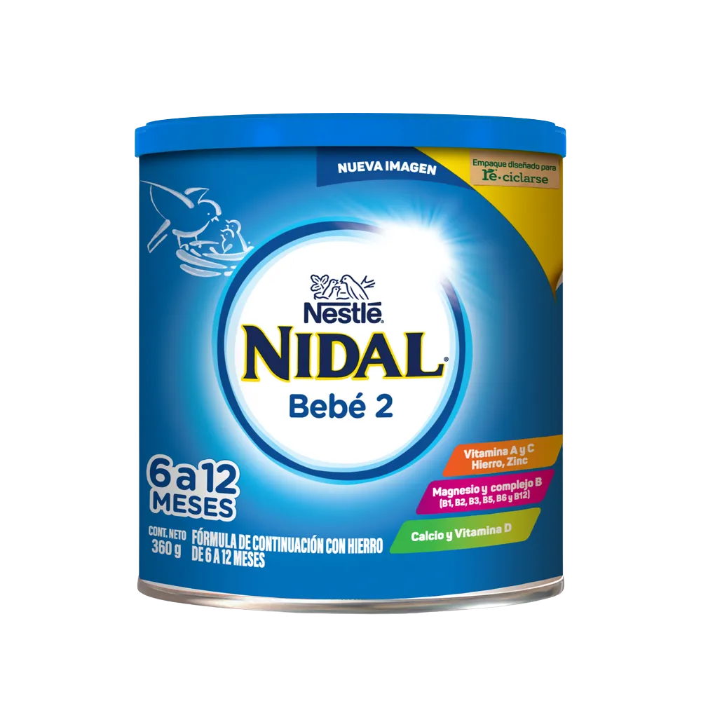 Formula Infantil 6 A 12 Meses Nidal 2 360 g