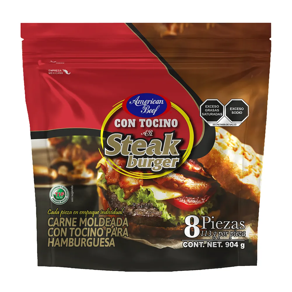 Steak Burger Con Tocino American Beef 904 g