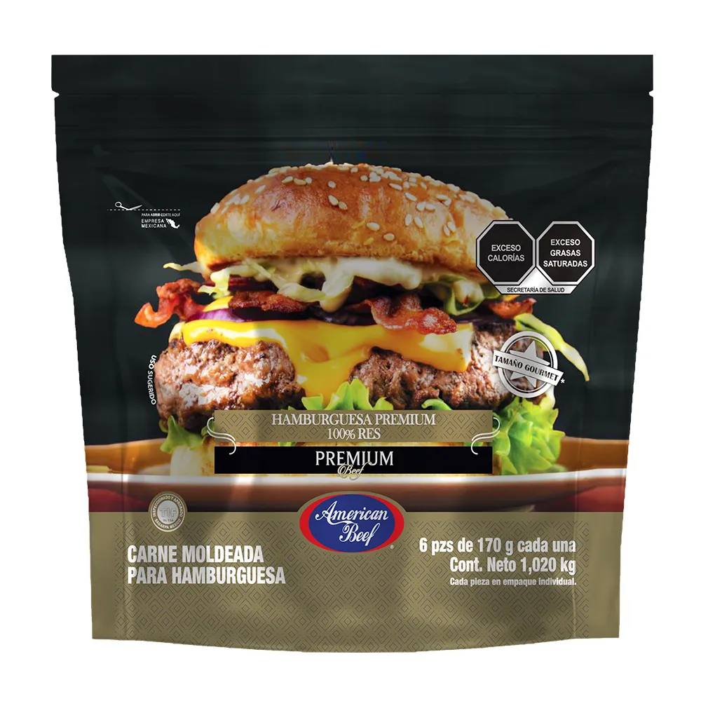 Hamburguesa Premium American Beef 1020 g