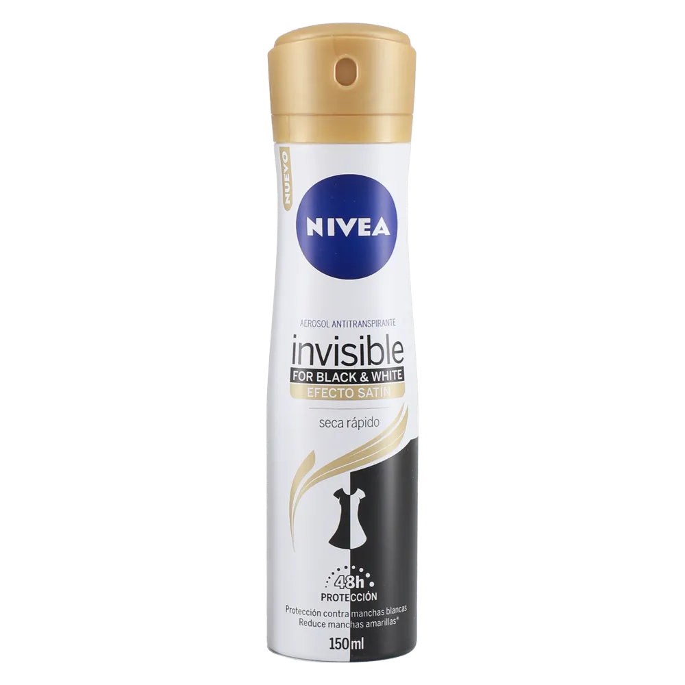 Antitranspirante Aerosol Black & White Efecto Satin Nivea 150 Ml