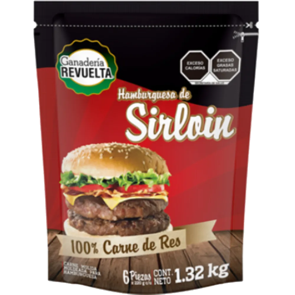 Carne Para Hamburguesa De Sirloin Revuelta 1.32 Kg