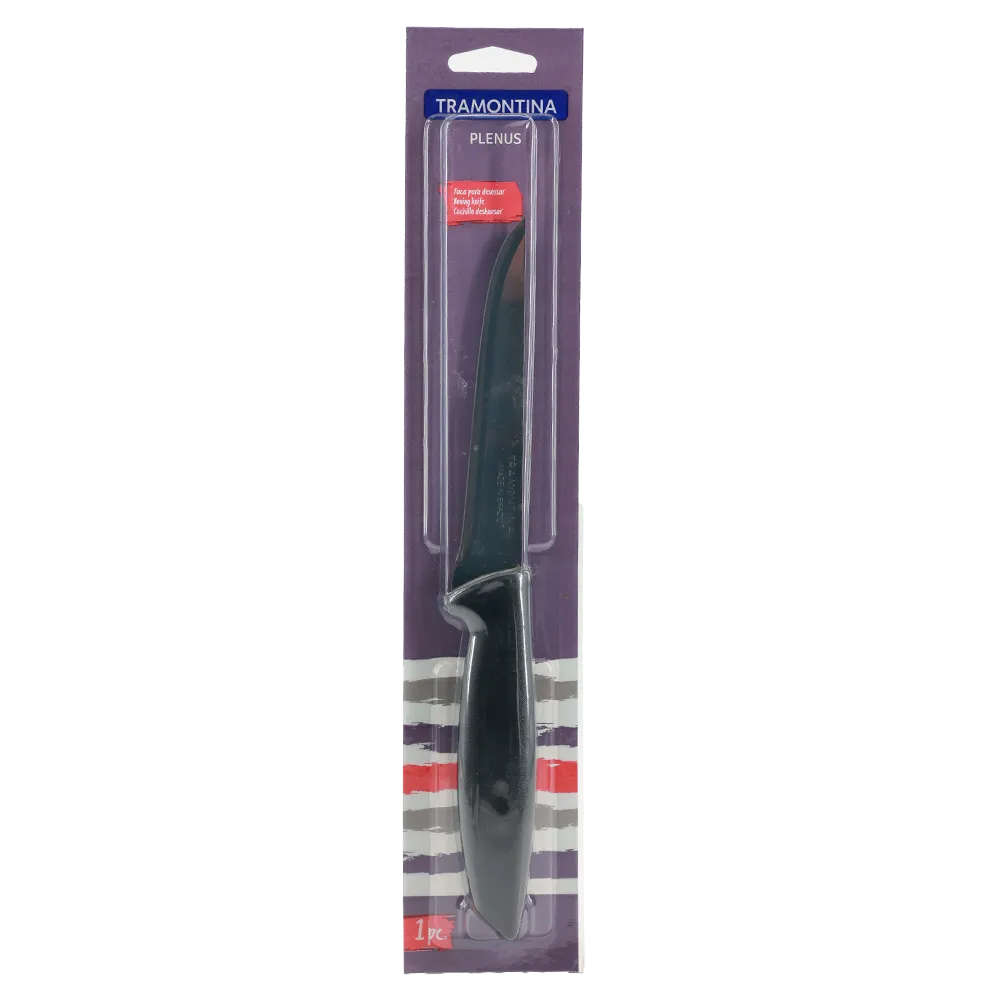 Cuchillo Para Deshuesar 5" Plenus Negro Tramontina 1 Pz