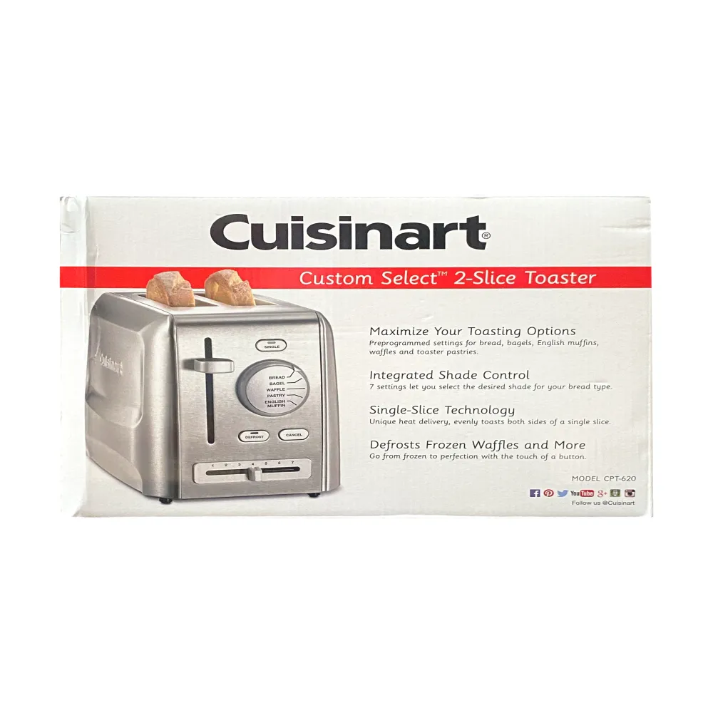 Tostador Acero Inox 2 Ranuras Cuisinart 1 Pz