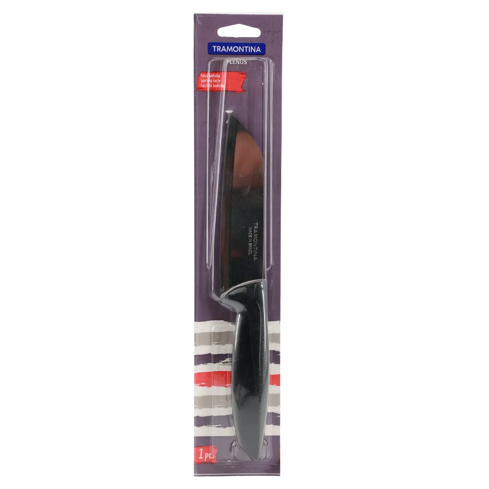 Cuchillo Santoku 5" Plenus Negro Tramontina 1 Pz