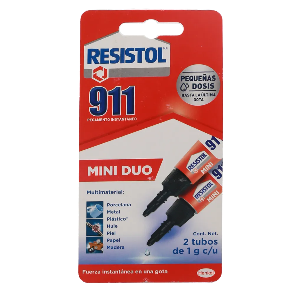 Pegamento Instantaneo 911 Mimi Duo Resistol 1 Gr