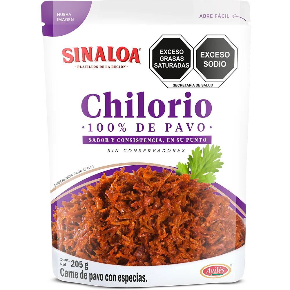 Chilorio De Pavo En Pouch Sinaloa 205 g