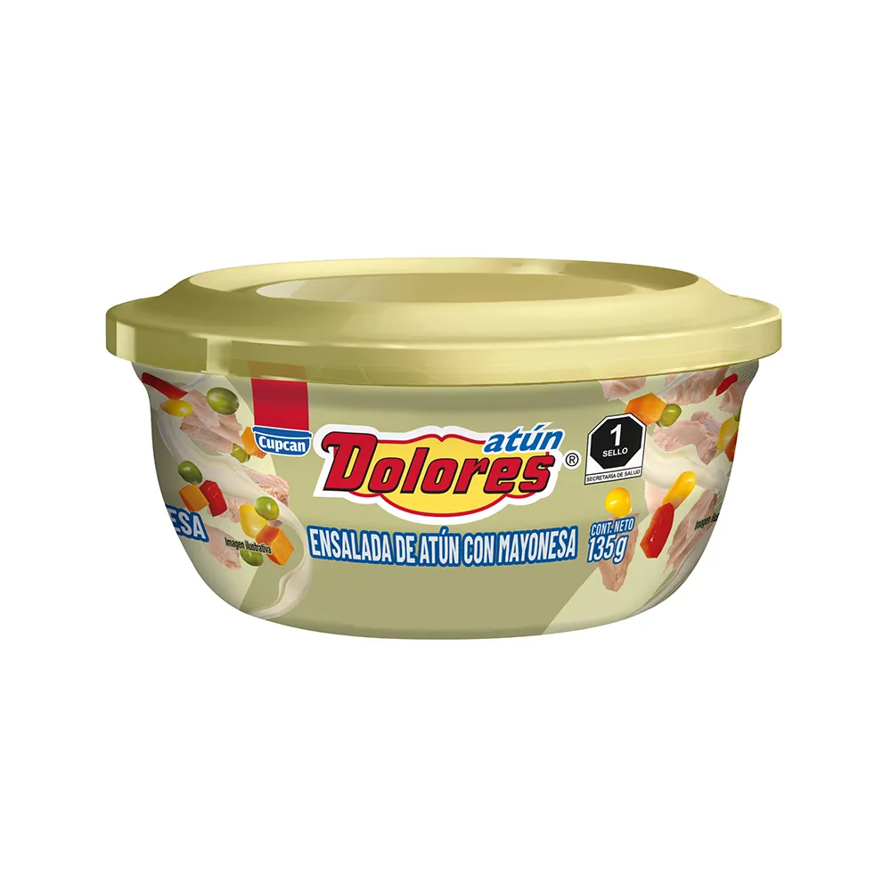 Atun Aleta Amarilla Con 40% De Verduras Y Mayonesa Dolores 135 g