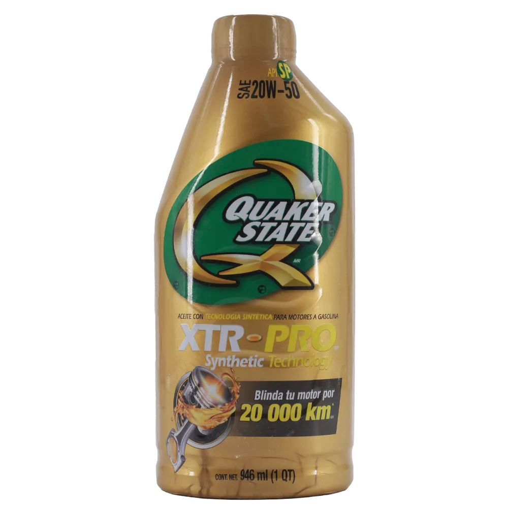 Aceite Xtr Pro Sae 20W50 Api Sp Semisintetico Quaker State 946 Ml
