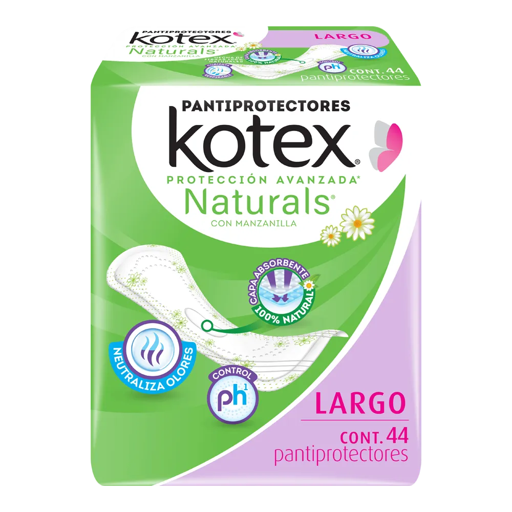 Pantiprotector Naturals Largo Kotex 44 Pza