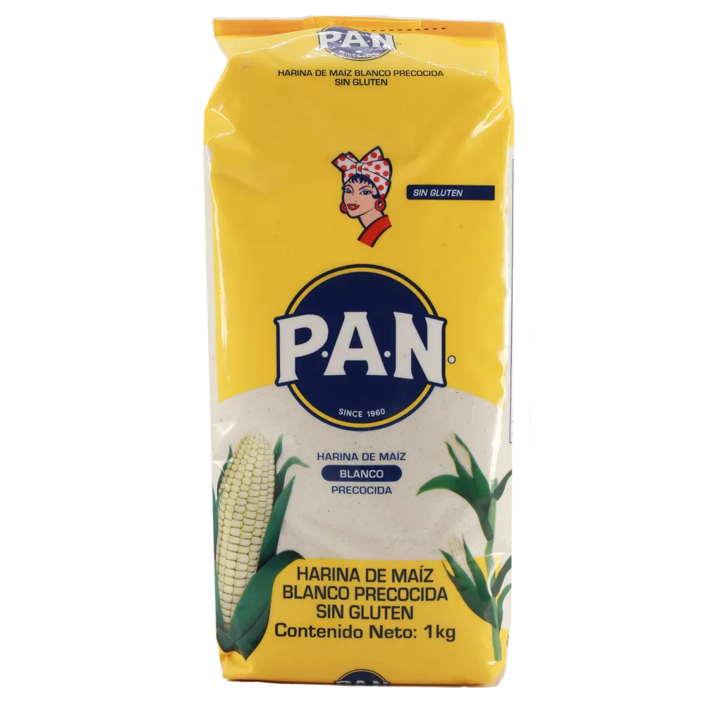 Harina Precocida De Maiz Blanco Pan 1 kg