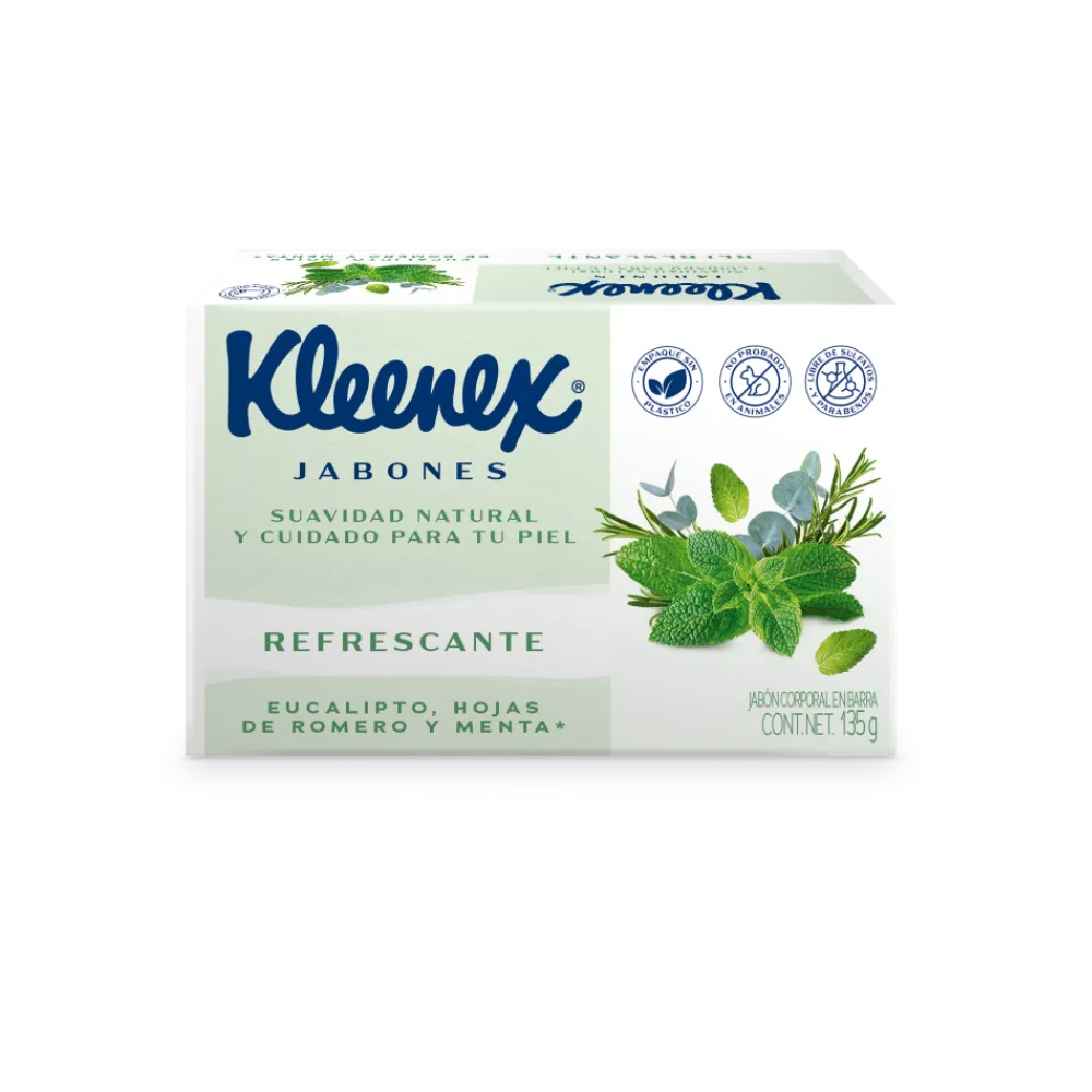 Jabon De Barra Eucalipto - Menta Kleenex 135 g