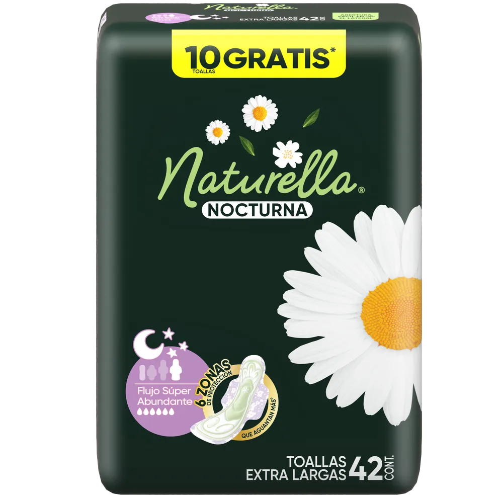 Toalla Naturella Nocturna Naturella 42 Pza
