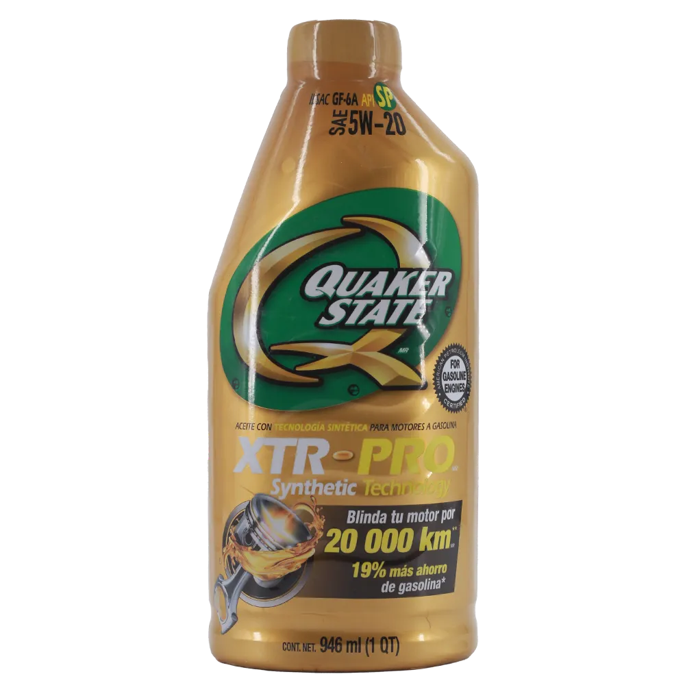Aceite Xtr Pro Sae 5W20 Api Sp Semisintetico Quaker State 946 Ml