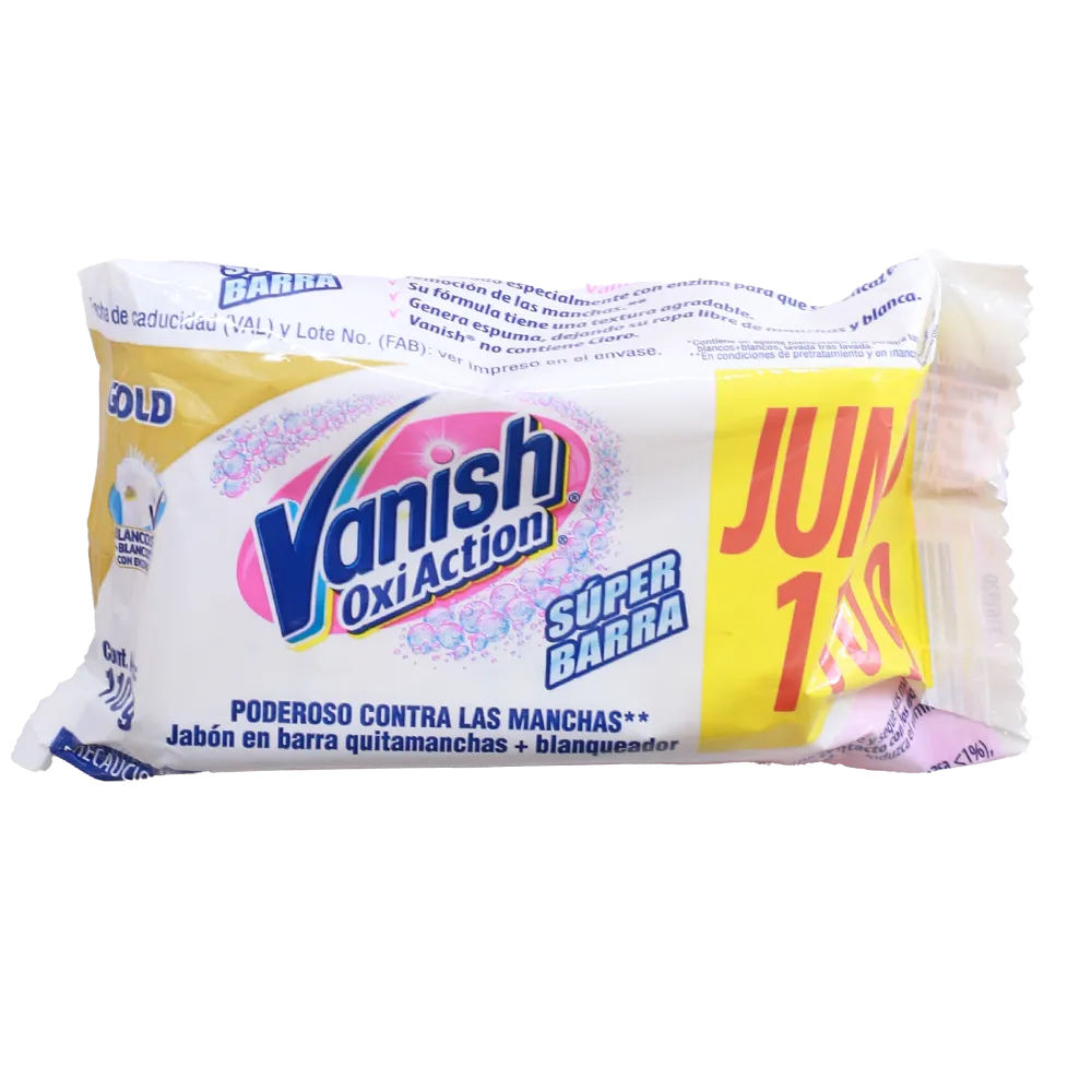 Jabon Quitamanchas Prelavado blanco en barra Vanish 110 g