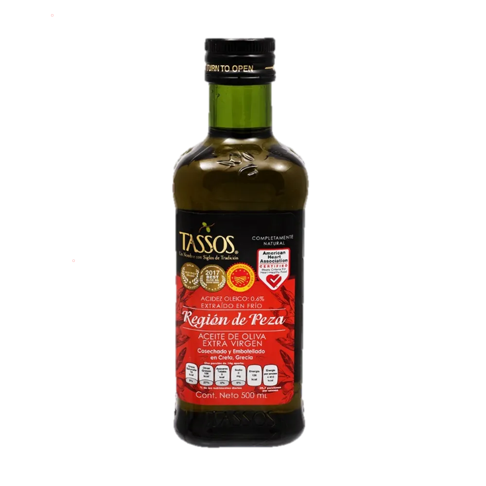 Aceite De Oliva Extravirgen Region De Peza Tassos 500 Ml