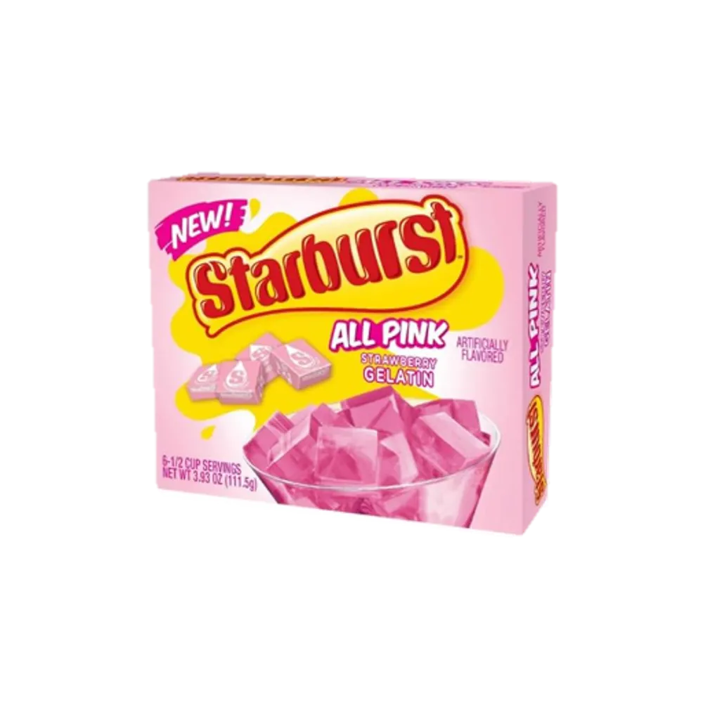 GELATINA EN POLVO FRESA DURAZNO STARBURST 3.89 ONZAS
