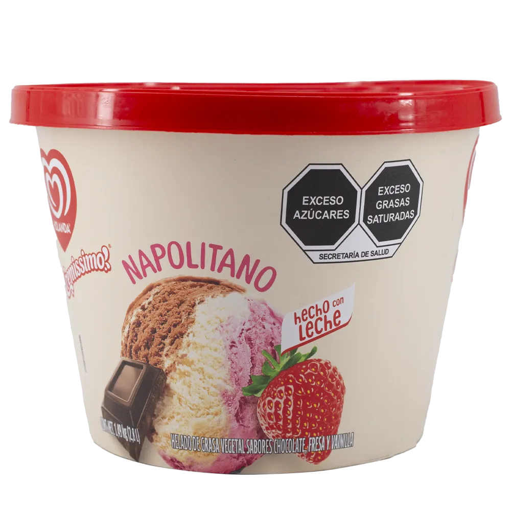 Cubeta De Helado Napolitano Holanda 2.8 Lt