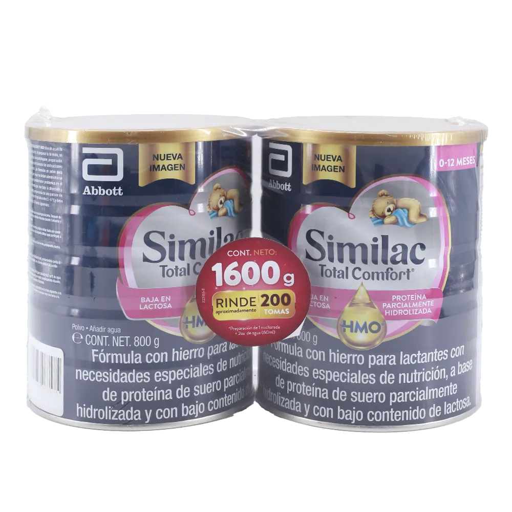 2 Pack Similac Total Comfort Etapa 1 Abbott 800 g