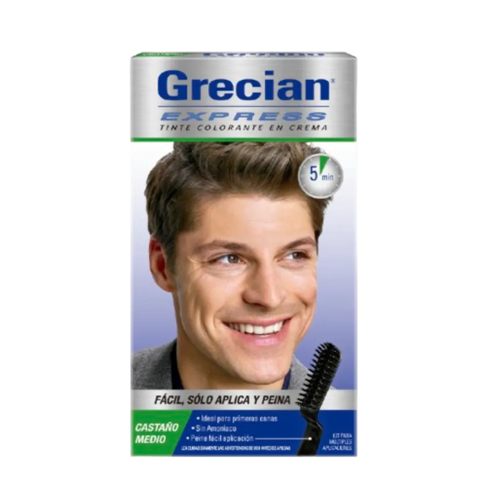 Tinte Colorante En Crema Castaño Medio Grecian Express 1 Pz