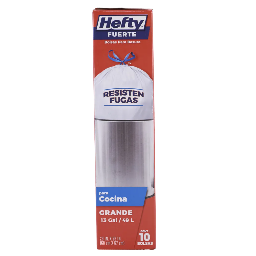 BOLSAS PARA BASURAS GRANDE HEFTY 10 PIEZA