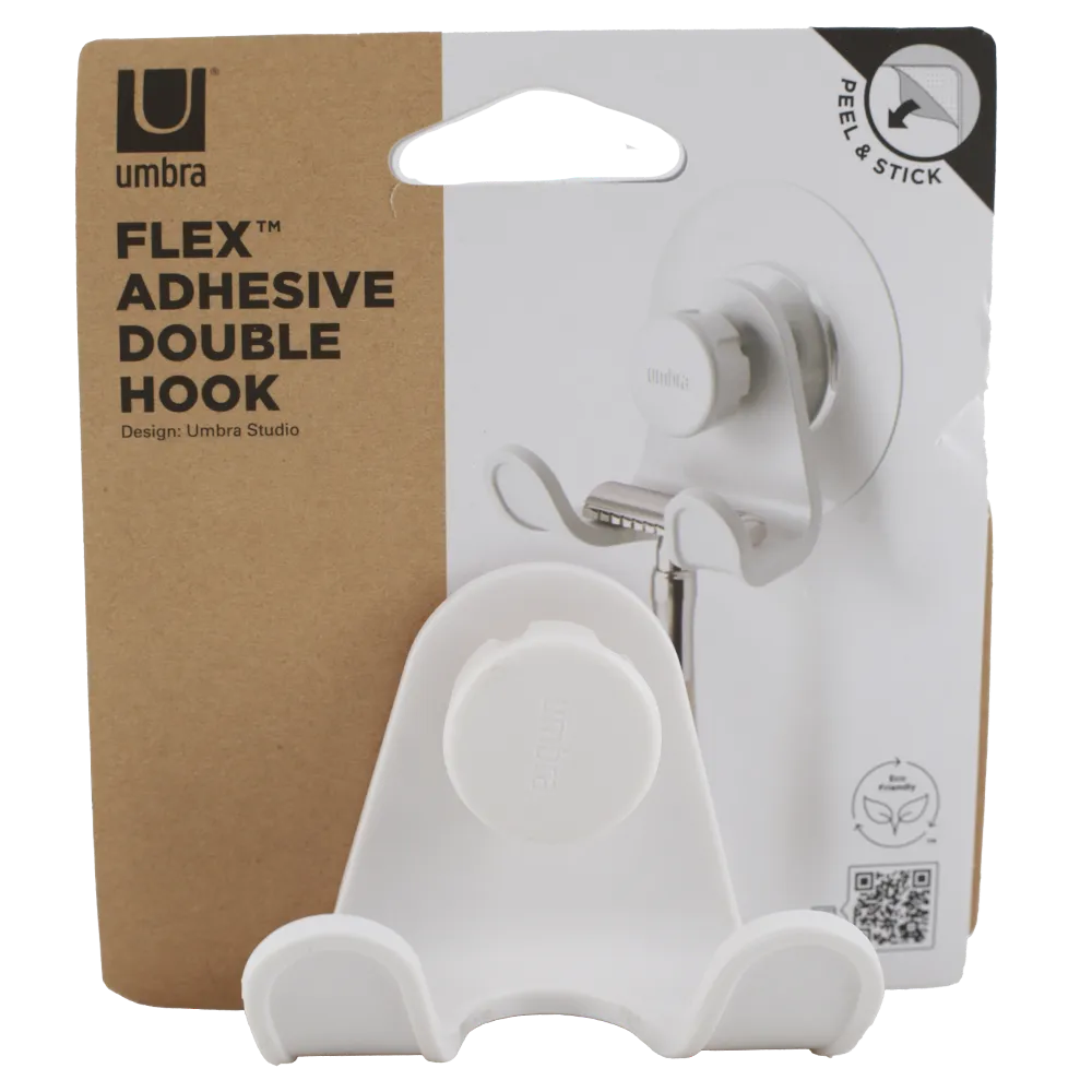 GANCHO ADHESIVO FLEX BLANCO UMBRA 1 PIEZA