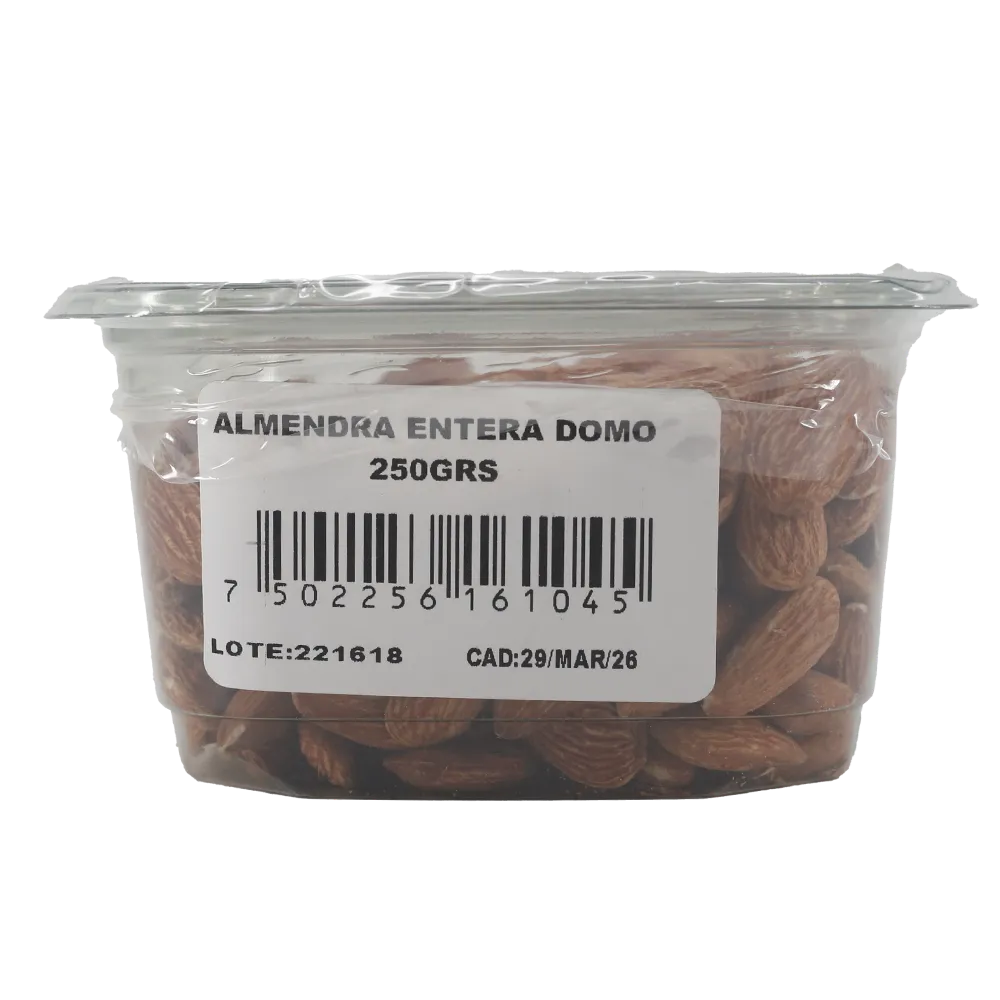ALMENDRA ENTERA DOMO . 250 GRAMOS