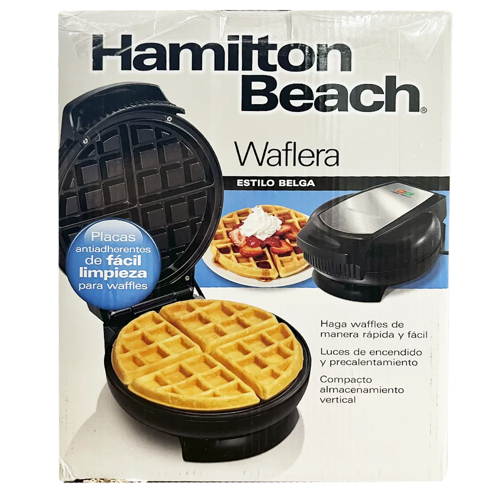 WAFFLERA BELGA HAMILTON BEACH 1 PIEZA