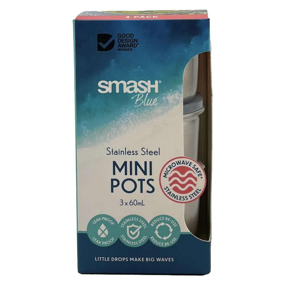 SET CONTENEDORES ACERO INOX C/TAPA SMASH 1 PIEZA