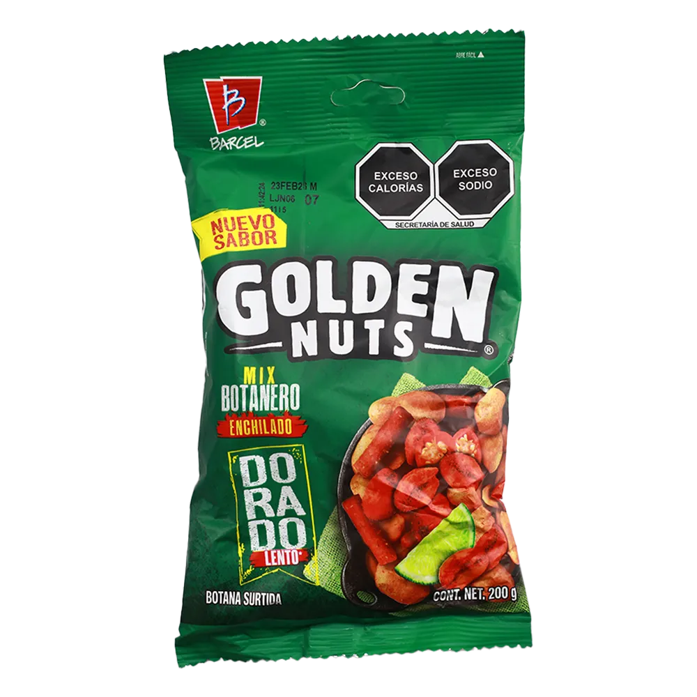 CACAHUATE MIX BOTANERO GOLDEN NUTS 200 GRAMOS