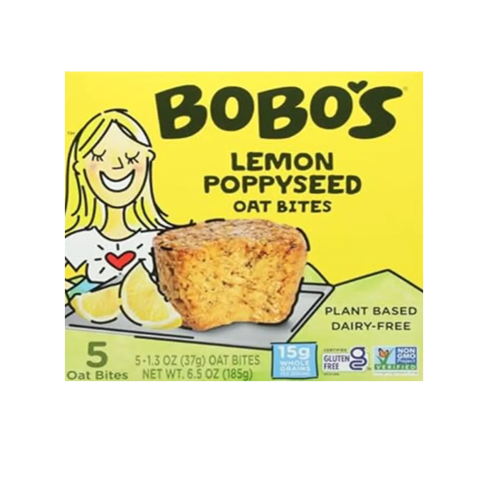 BITES DE AVENA LEMON POPPYSEED BOBOS OAT BARS 6.5 ONZAS